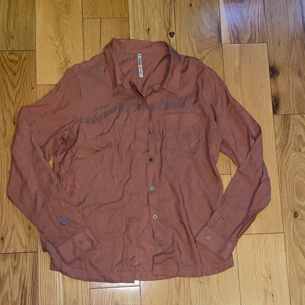 Women's Rust Button Down Shirt